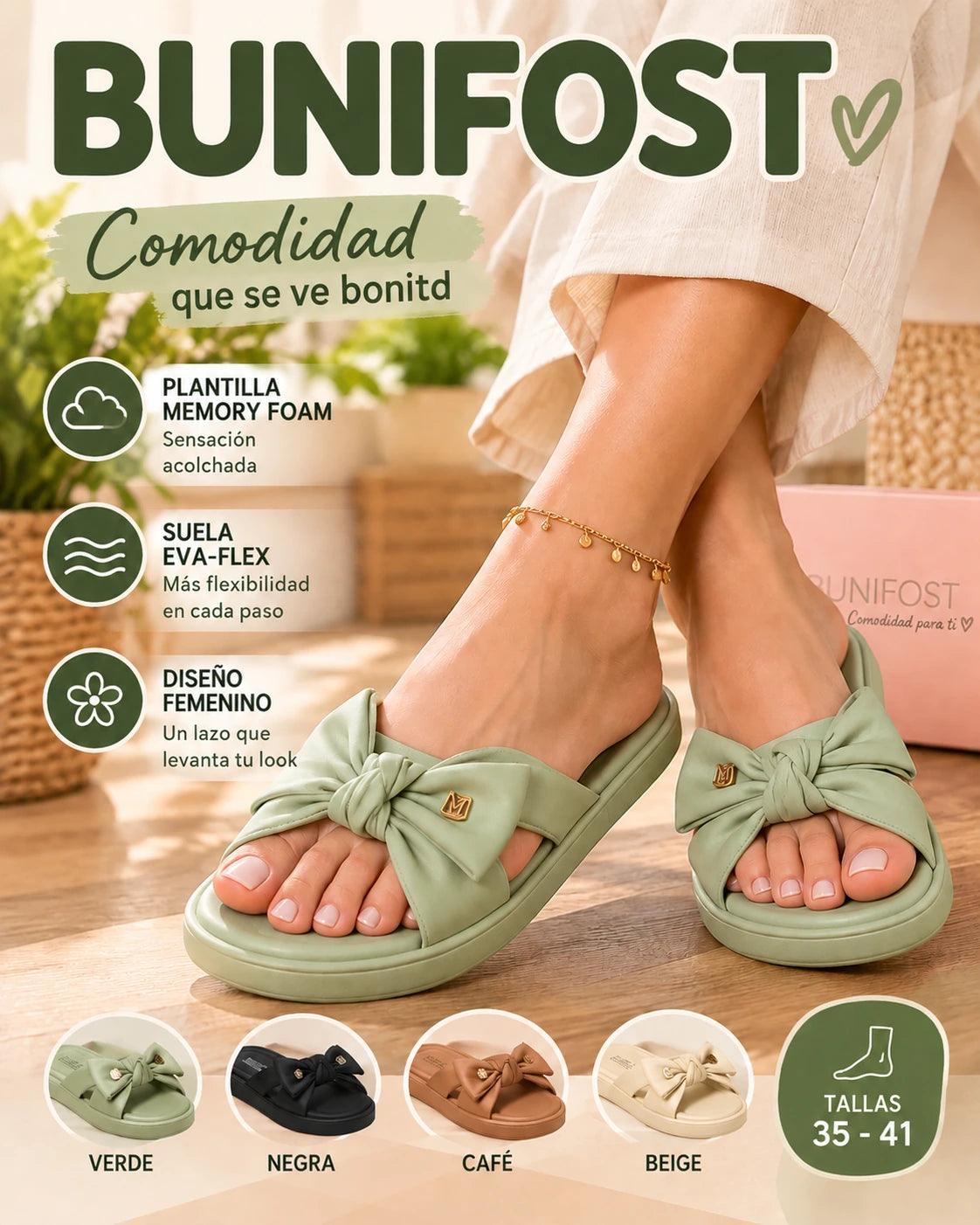 BUNIFOST👣MÁS CONFORTCON🎀MEMORY FOAM
