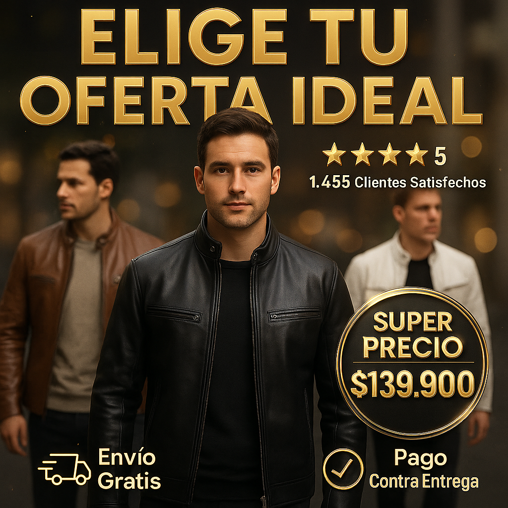 Chaqueta De Cuero Para Hombre