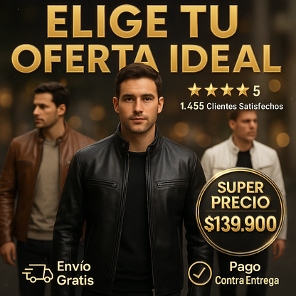 Chaqueta De Cuero Para Hombre