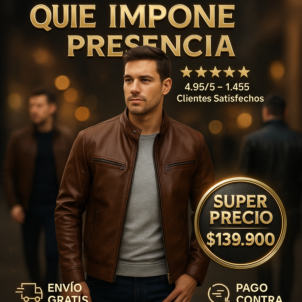 Chaqueta De Cuero Para Hombre