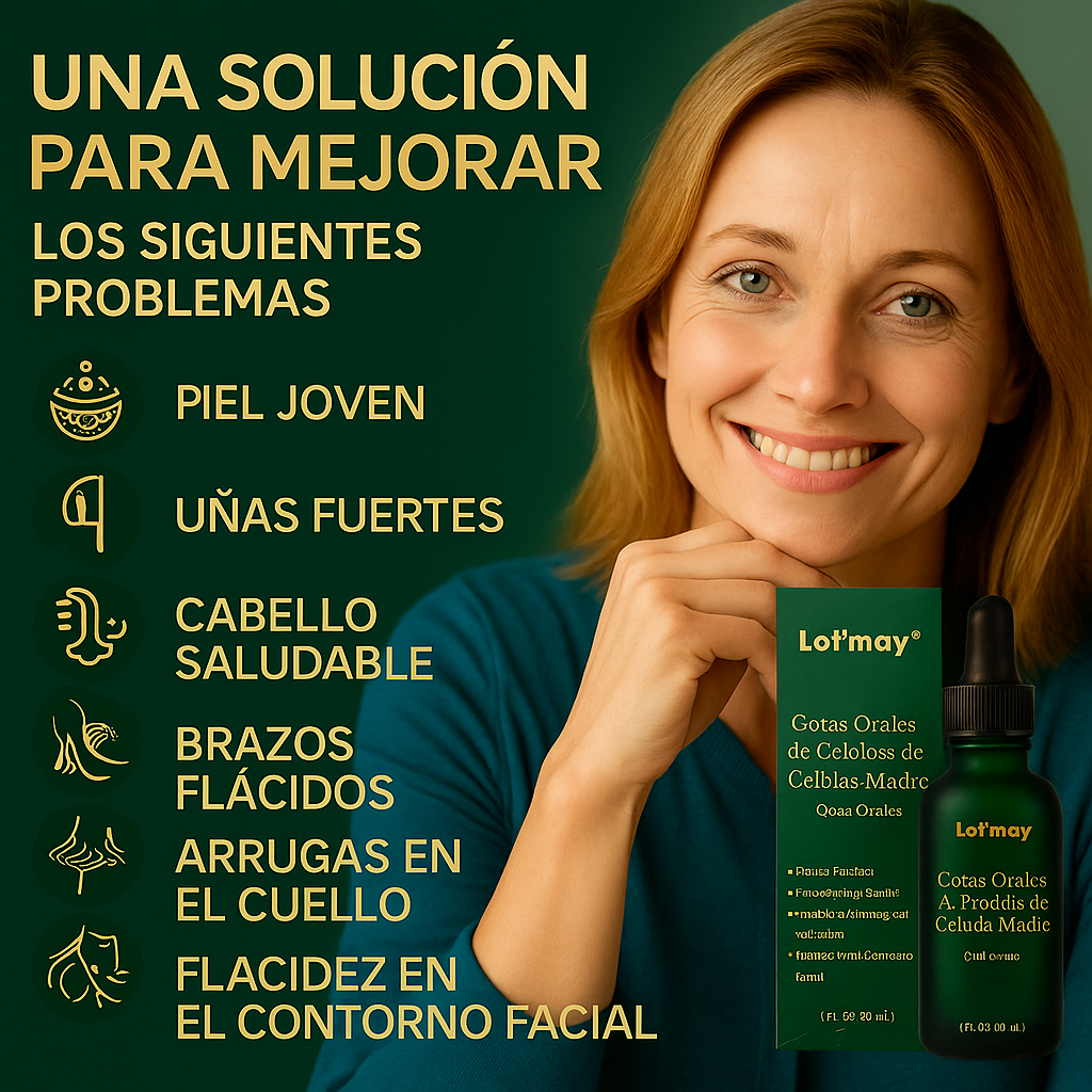 𝐿𝑜𝑡𝑚𝑎𝑦® 𝑆𝑡𝑒𝑚 𝐶𝑒𝑙𝑙 & 𝐶𝑜𝑙𝑙𝑎𝑔𝑒𝑛 𝑃𝑒𝑝𝑡𝑖𝑑𝑒 𝑂𝑟𝑎𝑙 𝐷𝑟𝑜𝑝𝑠  (Levanta y reafirma la piel flácida y reduce la formación de arrugas) 🌞