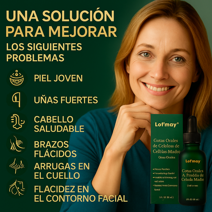 𝐿𝑜𝑡𝑚𝑎𝑦® 𝑆𝑡𝑒𝑚 𝐶𝑒𝑙𝑙 & 𝐶𝑜𝑙𝑙𝑎𝑔𝑒𝑛 𝑃𝑒𝑝𝑡𝑖𝑑𝑒 𝑂𝑟𝑎𝑙 𝐷𝑟𝑜𝑝𝑠  (Levanta y reafirma la piel flácida y reduce la formación de arrugas) 🌞