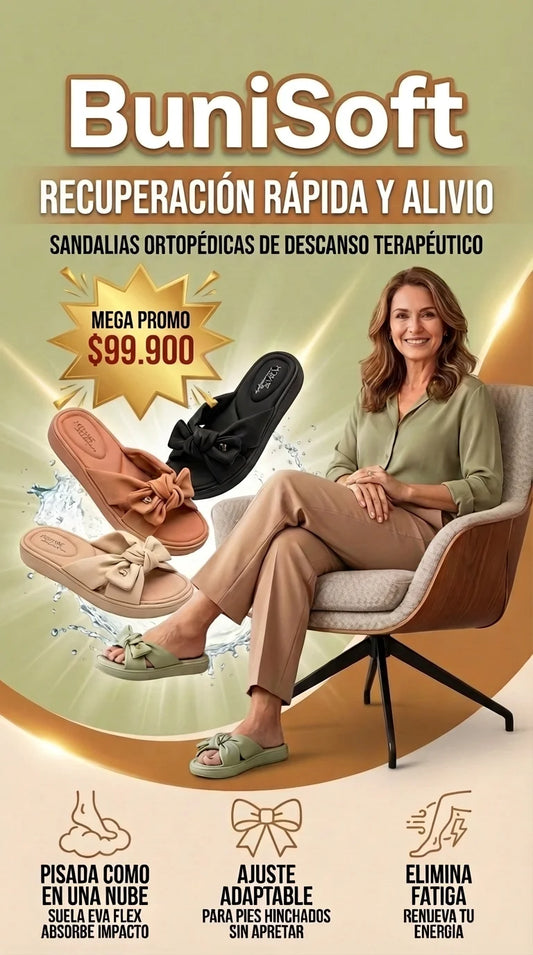 BuniSoft® – Sandalias Ortopédicas de Descanso Terapéutico